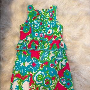 Lilly Pulitzer Pink and Blue Floral Kids Dress